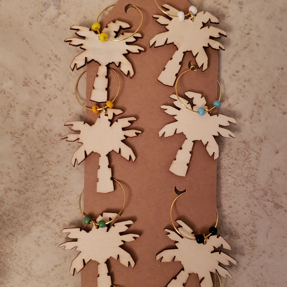 New wooden handmade fun wine/ beverage charms